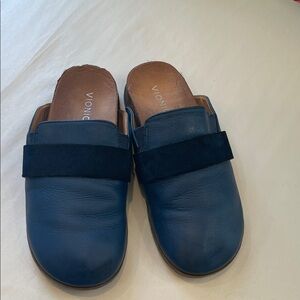 Vionic Ambrosia Navy Leather Slip-On Flats Women’s 8.5 Orthotic Comfort